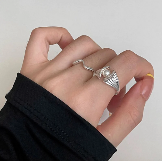 Ocean's Whisper Ring Set