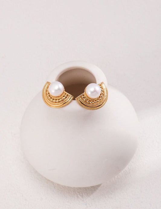 Pearl Fan Elegance Earrings