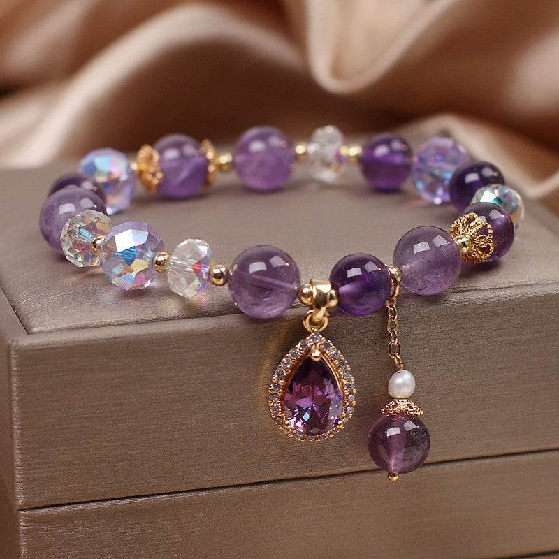 Sample - Purple Crystal Bracelet