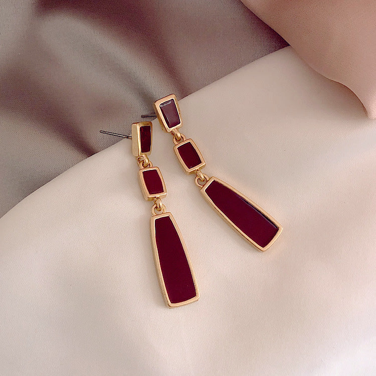 Sample-Vintage Red Earrings