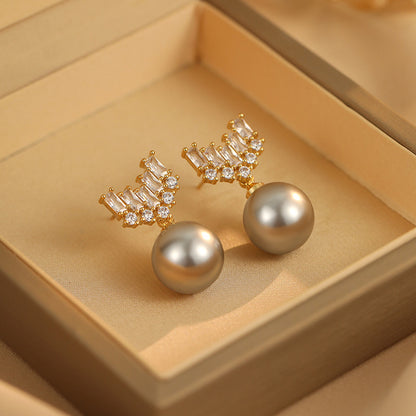 Sample-Zircon Pearl Earrings