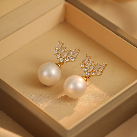 Sample-Zircon Pearl Earrings